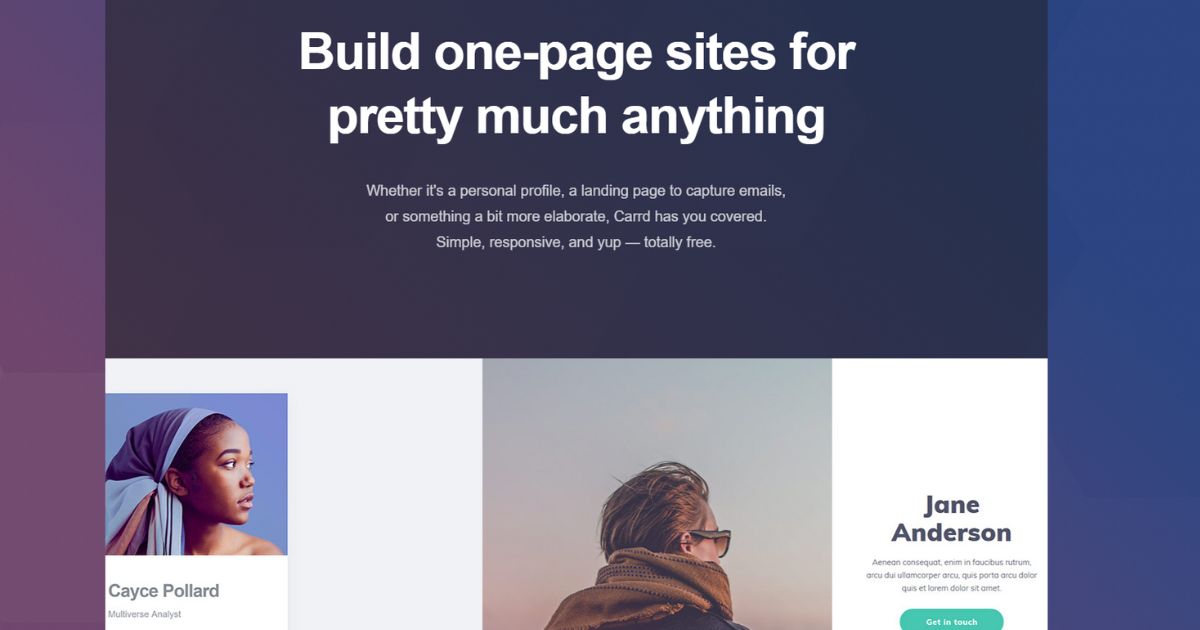 carrd free website builder for freelancers